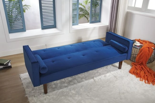 Fabric Sofa Bed with Cup Holder